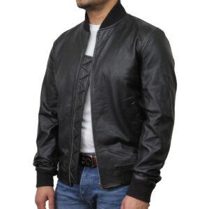 Men’s Retro Varsity Leather Bomber Jacket – Classic Vintage Style Jacket Pretoria