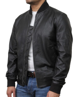 Men’s Retro Varsity Leather Bomber Jacket – Classic Vintage Style Jacket Pretoria