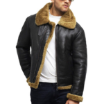 Leather Bomber Sheepskin Shearling Jacket Mens | B3 Aviator Flying Jacket