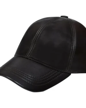 Unisex Nappa Leather Snapback Cap – Adjustable Plain Baseball Hat - brown