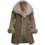Women’s Suede Merino Shearling Coat with Toscana Collar – Luxury Winter Coat Hanoi