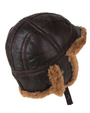 Men’s Sheepskin Aviator Hat – RAF B-55 Trapper Winter Hat