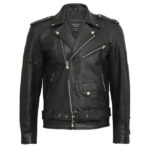 Men’s Fringe Leather Brando Biker Jacket – Tasseled Motorcycle Jacket