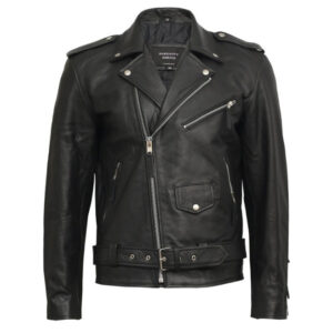 Men’s Fringe Leather Brando Biker Jacket – Tasseled Motorcycle Jacket