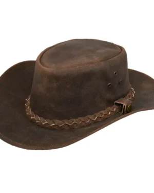 Aussie Leather Bush Hat – Vintage Outback Cowboy Style Hat