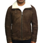 Men’s Sheepskin Leather Harrington Bomber Jacket – Classic Casual Jacket Luanda
