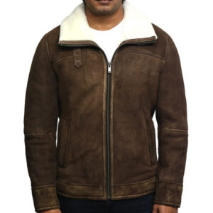 Men’s Sheepskin Leather Harrington Bomber Jacket – Classic Casual Jacket Luanda