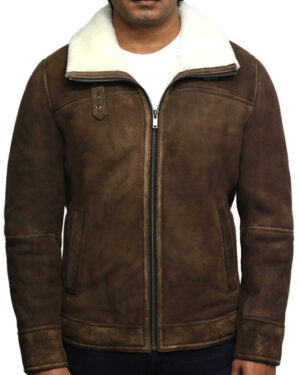 Men’s Sheepskin Leather Harrington Bomber Jacket – Classic Casual Jacket Luanda