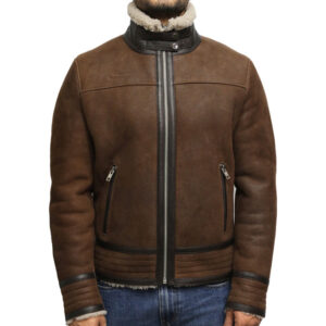 Men’s Vintage Sheepskin Leather Pilot Biker Jacket – Aviator Style Jacket Bogota