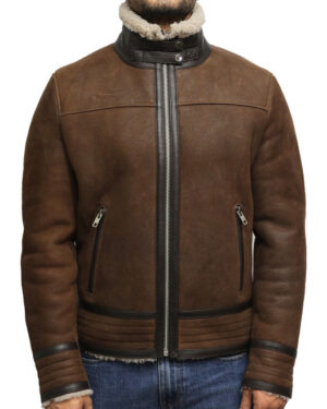 Men’s Vintage Sheepskin Leather Pilot Biker Jacket – Aviator Style Jacket Bogota