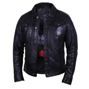 Men’s Vintage Leather Shirt Jacket – Jeans Style Casual Jacket Beijing