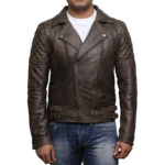 Men’s Classic Nappa Leather Biker Jacket – Retro Motorcycle Jacket