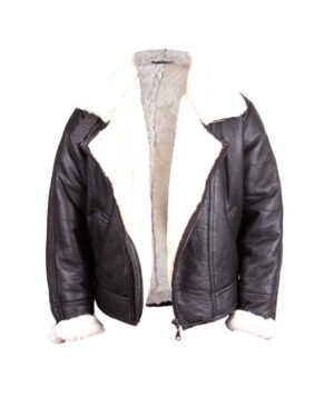 Men’s Sheepskin Leather Aviator Jacket – WW2 Bomber Flight Jacket Tucson - cream