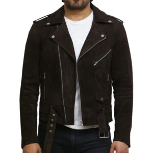 Men’s Vintage Goat Suede Leather Brando Biker Jacket – Classic Rider Jacket Melbourne