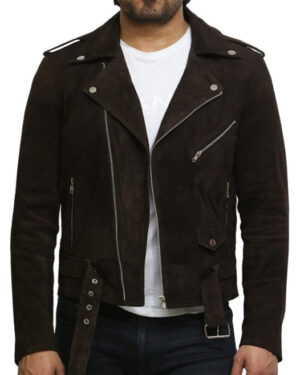 Men’s Vintage Goat Suede Leather Brando Biker Jacket – Classic Rider Jacket Melbourne