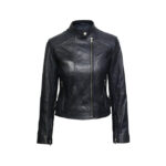 Women’s Leather Moto Biker Jacket – Classic Style Jacket Celaya