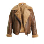 Women’s B3 Sheepskin Leather Aviator Jacket – Warm Winter Flying Coat Bergamo