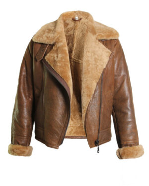 Women’s B3 Sheepskin Leather Aviator Jacket – Warm Winter Flying Coat Bergamo