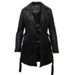 Women’s 3/4 Length Tie-Belt Trench Coat – Classic Elegant Coat Oldbury