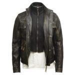 Men’s Vintage Retro Leather Biker Jacket – Classic Motorcycle Rider Jacket Toronto