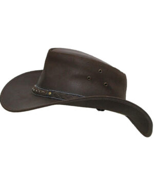 Real Leather Cowboy Outback Hat – Classic Aussie Bush Hat