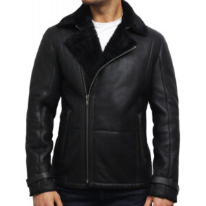 Men’s Sheepskin Leather Biker Jacket – Double Breasted Motorcycle Jacket Manila