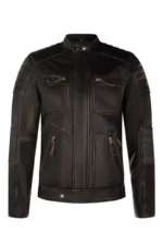 Men’s Vintage Leather Biker Jacket – Retro Riding Style Milan