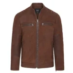 Men’s Buff Leather Café Racer Jacket – Classic Biker Style Jinan