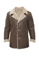 Men’s Classic Sheepskin Crombie Leather Jacket – Timeless Elegance Brisbane