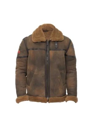 Men’s Antique B3 Sheepskin Flying Jacket – Vintage Aviator Style Alameda