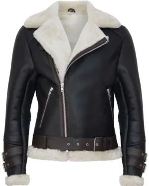 Men’s Sheepskin Leather Biker Jacket – Classic Motorcycle Style Edmonton